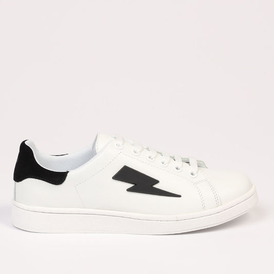 Elegant White Tennis Trainers with Side Logo