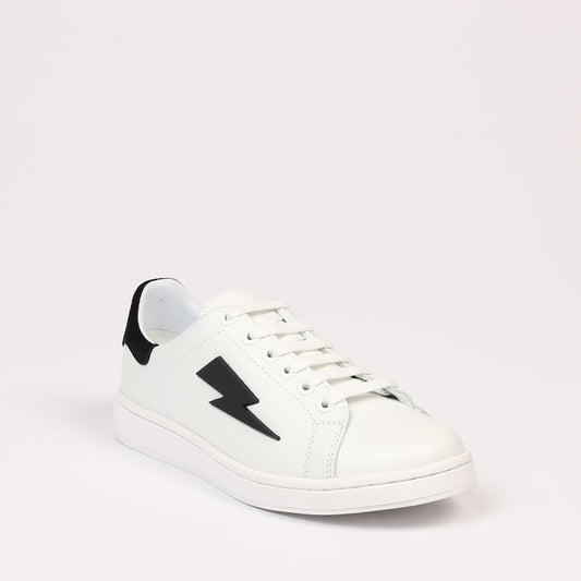 Elegant White Tennis Trainers with Side Logo
