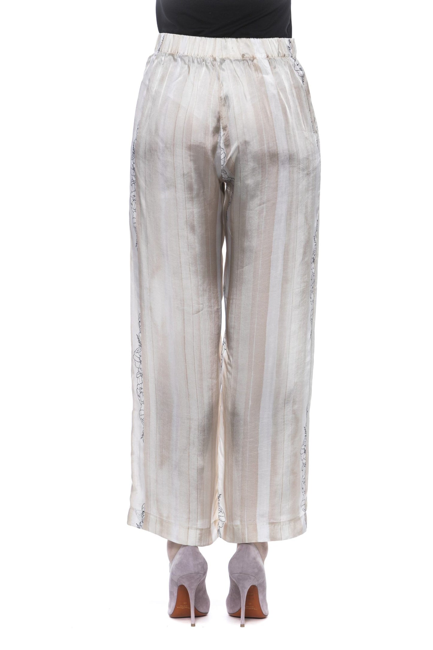 Chic Beige Palazzo Pants with High Waist
