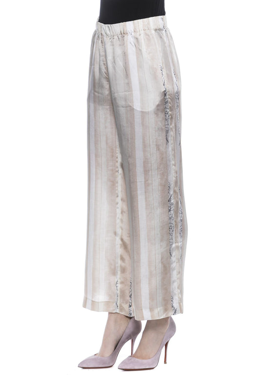 Chic Beige Palazzo Pants with High Waist