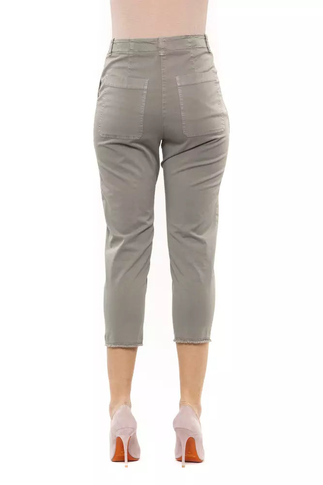 Chic Adherent Ankle Cotton Trousers