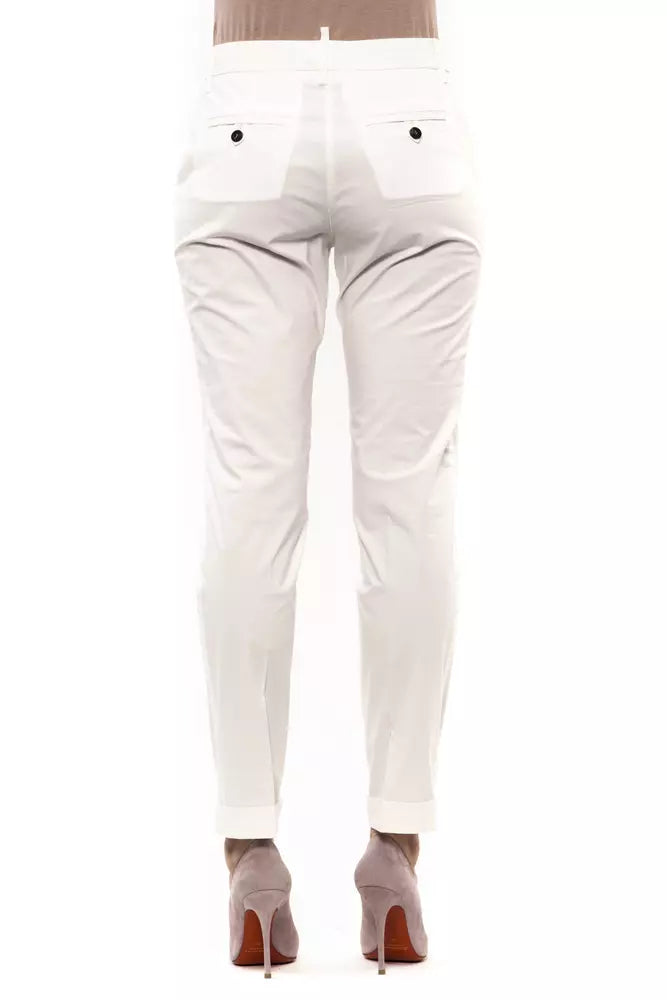 Chic High-Waisted Cotton Trousers