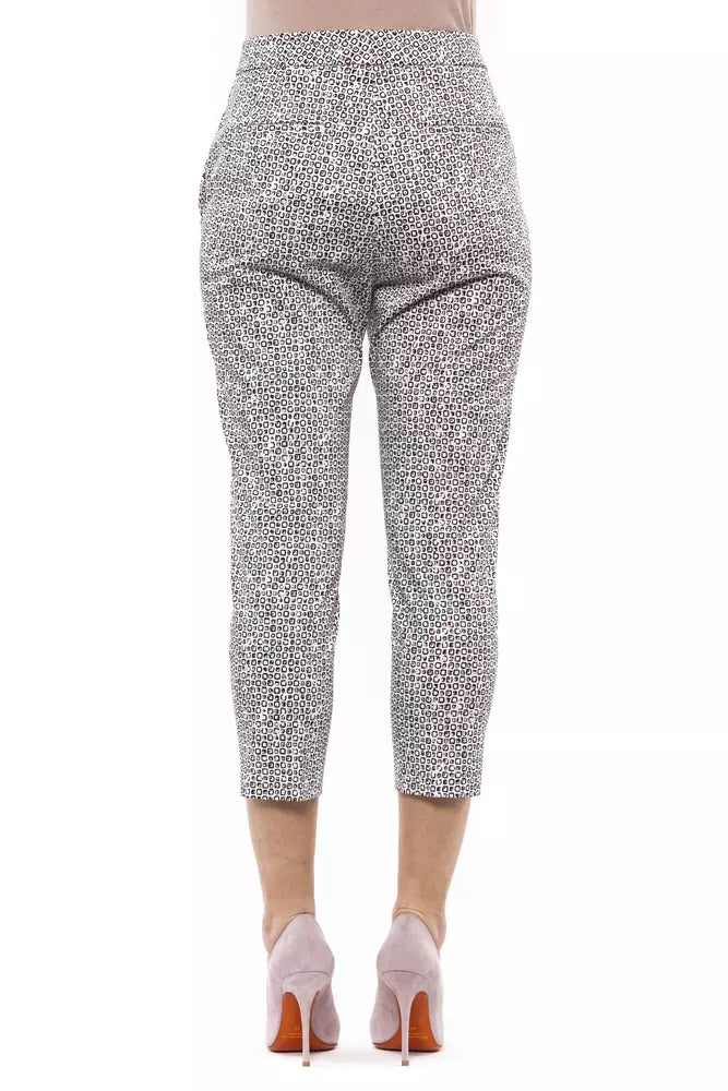 Chic Adherent White Ankle Trousers