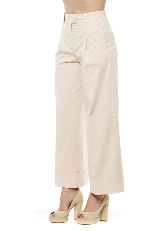 Elegant High-Waist Palazzo Pants in Beige