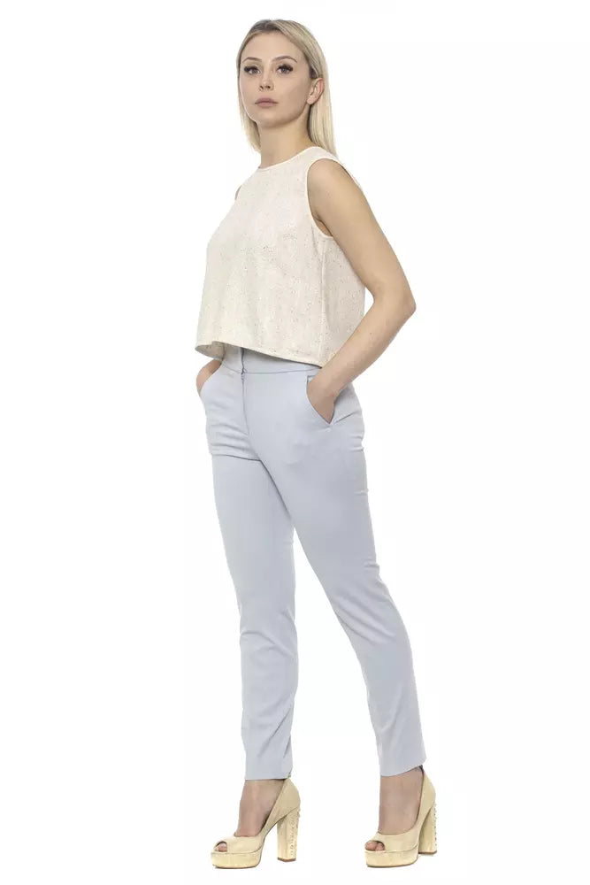 Elegant High-Waist Cigarette Trousers