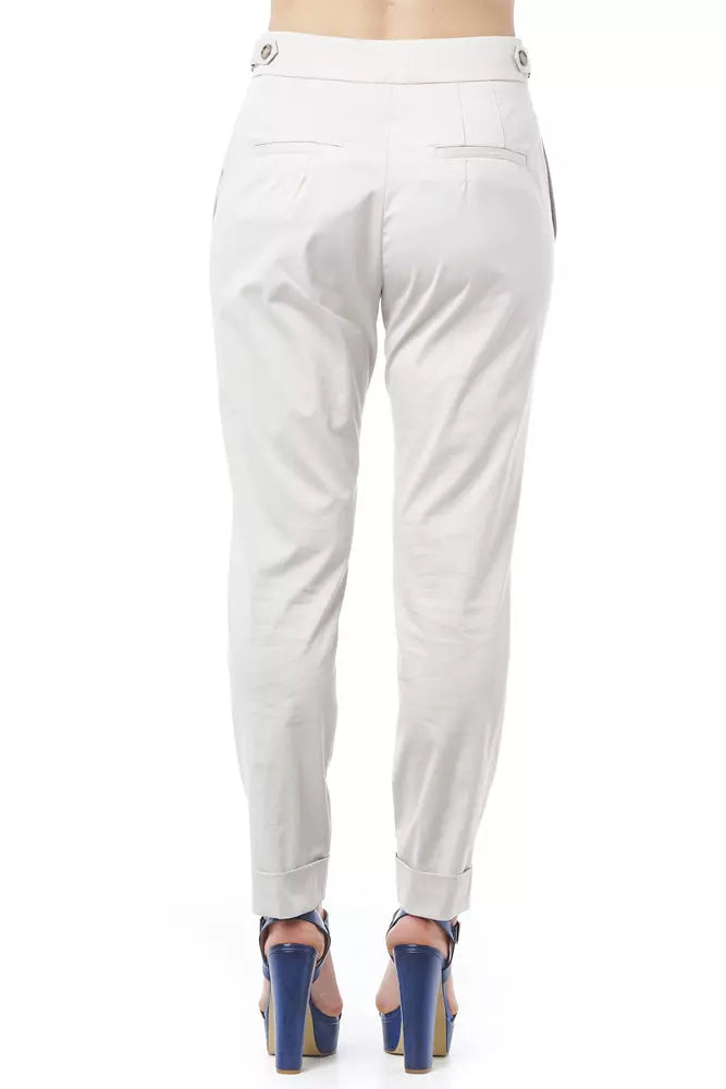Chic Beige Straight-Leg Trousers