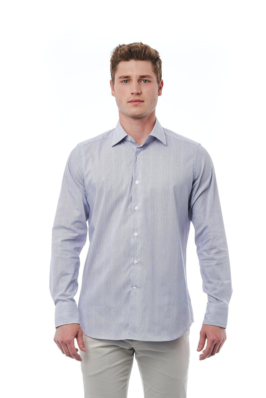 Elegant Italian Collar Regular Fit Men's Shirt