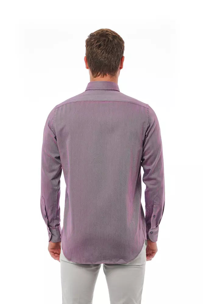 Elegant Burgundy Button-Down Shirt