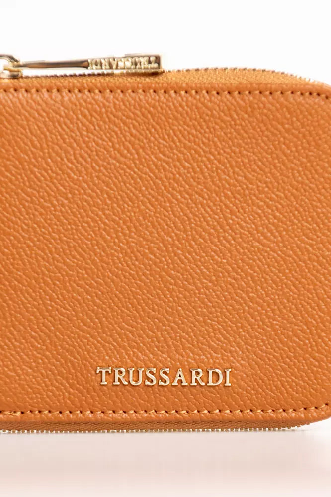 Elegant Beige Leather Medium Wallet