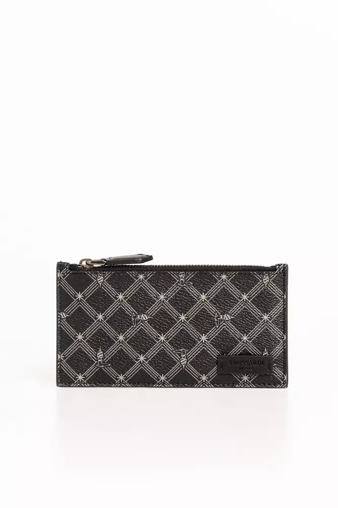 Elegant Geometric Leather Card Holder