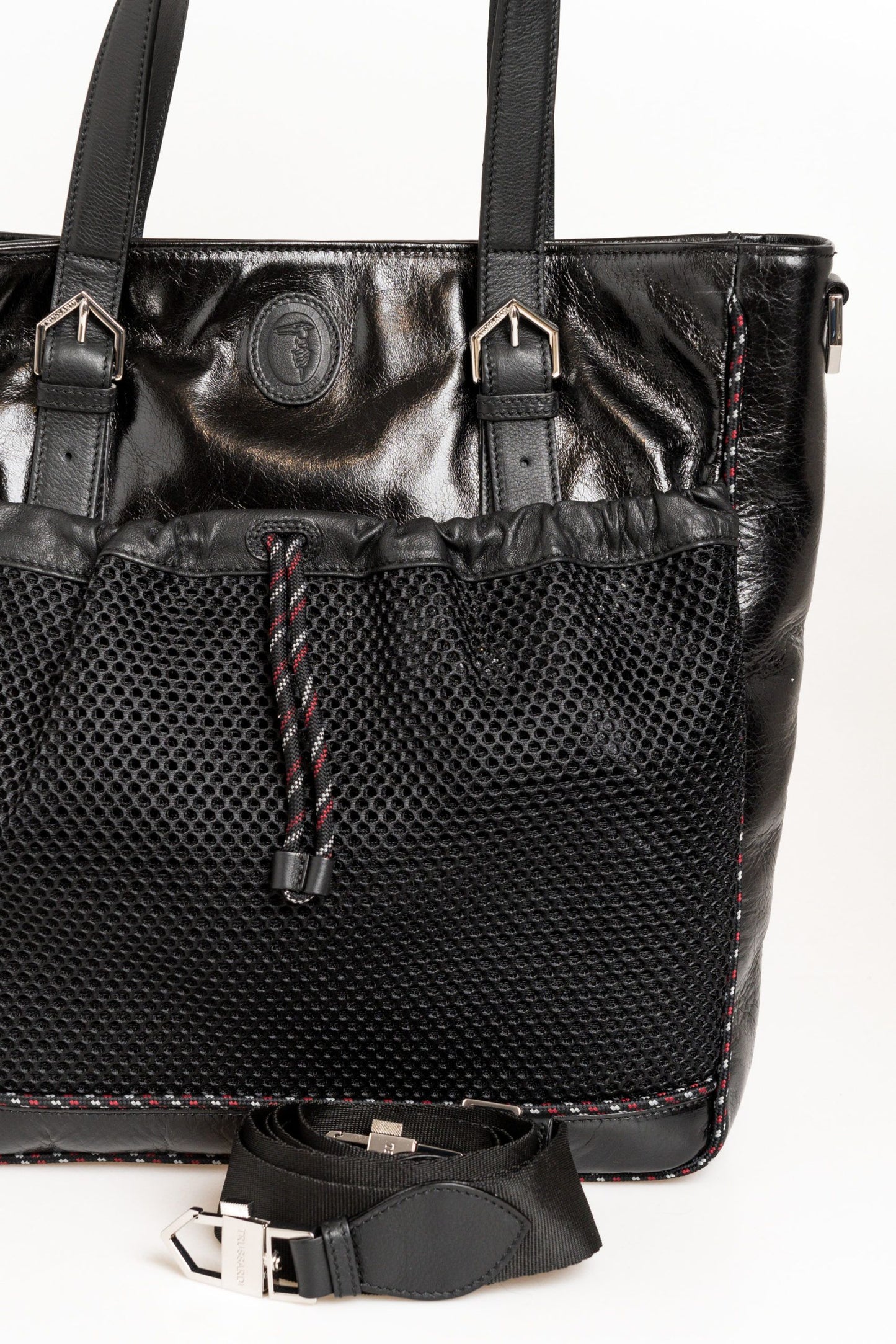 Sleek Black Leather Shoulder Bag