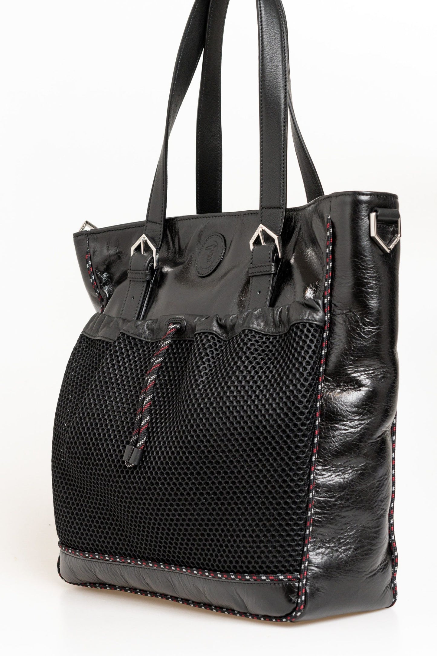 Sleek Black Leather Shoulder Bag