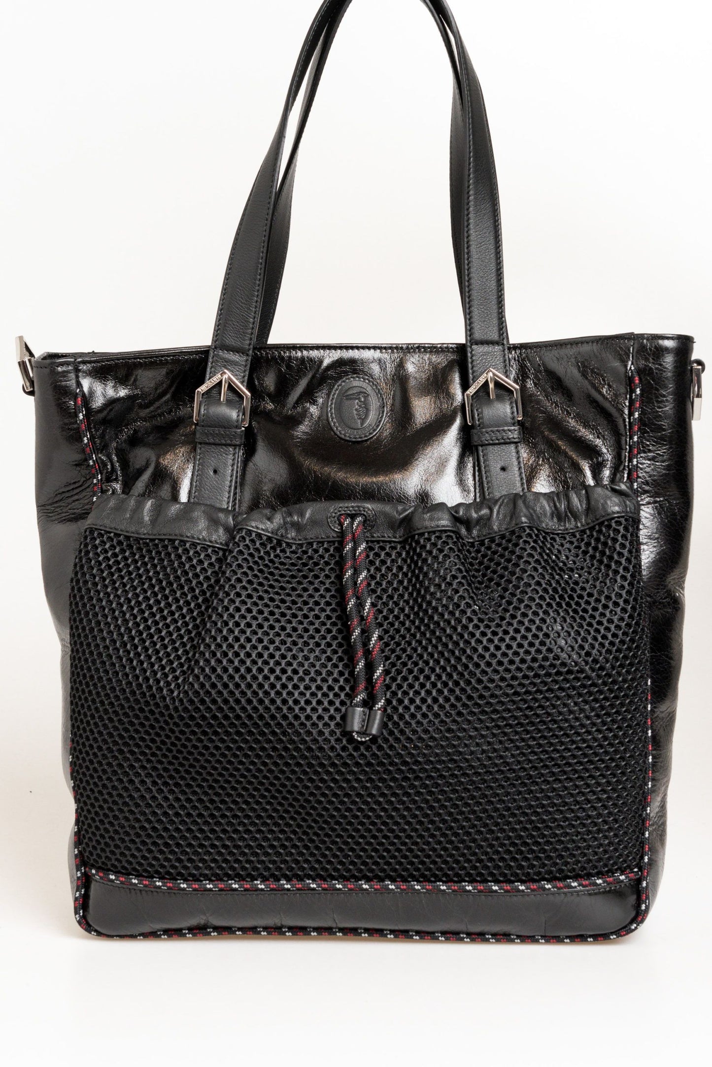 Sleek Black Leather Shoulder Bag