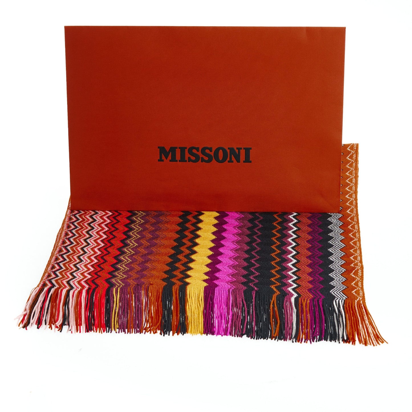 Geometric Pattern Fringed Scarf in Vibrant Hues