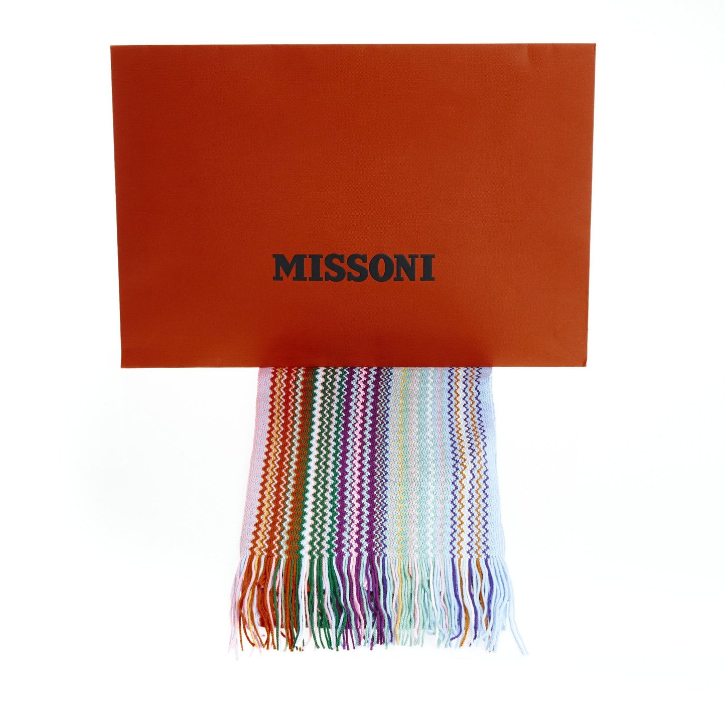Geometric Fringe Scarf in Multicolor