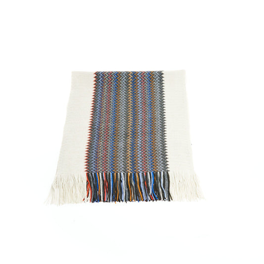 Geometric Fringed Scarf in Vivid Hues