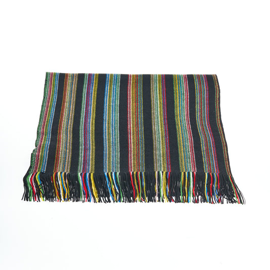 Geometric Pattern Fringed Luxury Scarf