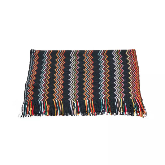 Geometric Patterned Fringe Scarf