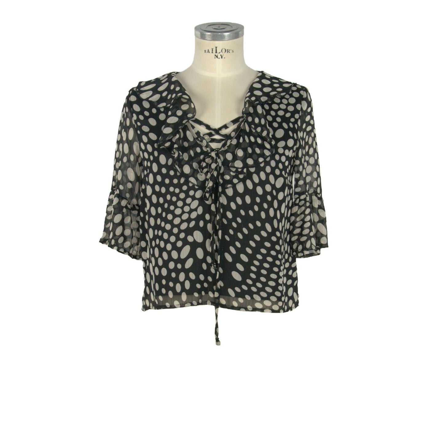Elegant Cross Neck Bell Sleeve Blouse