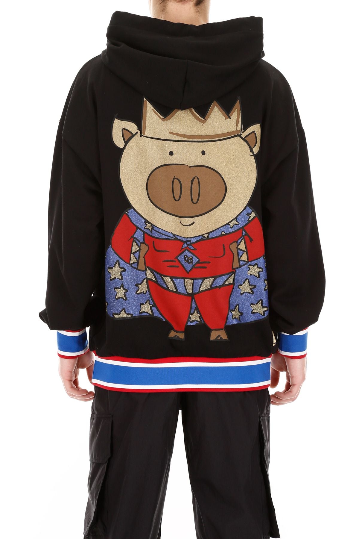 Golden Pig Cotton Jersey Hooded Sweatshirt