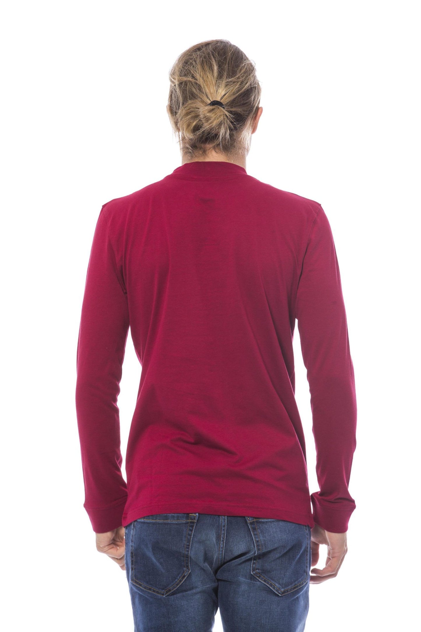 Elegant Burgundy Crew Neck Sweater