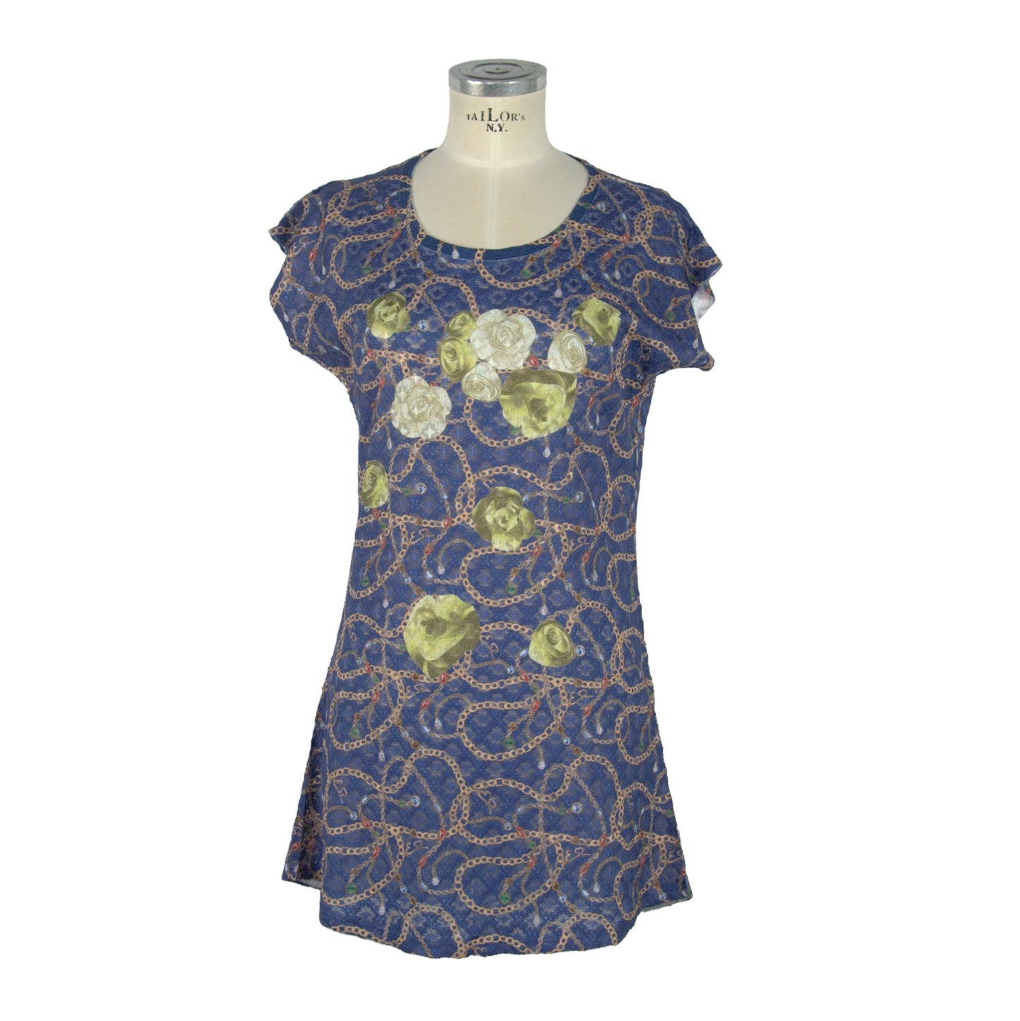 Enchanting Blue Sublimation Print Dress