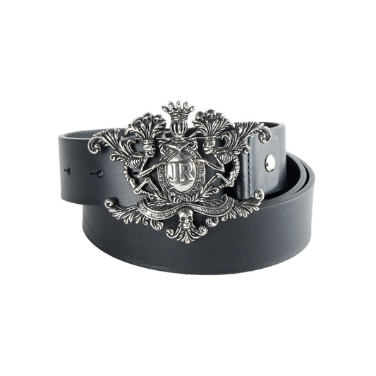 Elegant Calfskin Men's Belt in Classic Black