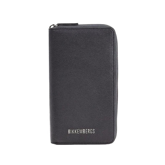 Sleek Black Zipped Wallet - Elegance in Your Pocket