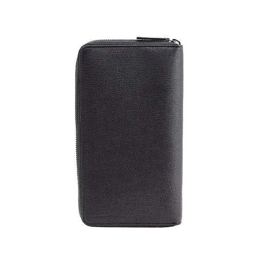 Sleek Black Zipped Wallet - Elegance in Your Pocket
