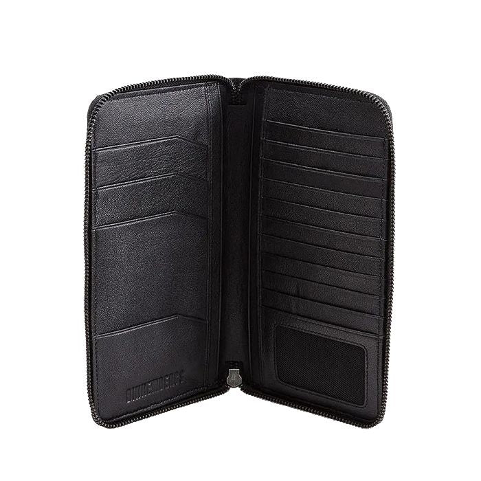 Sleek Black Zipped Wallet - Elegance in Your Pocket