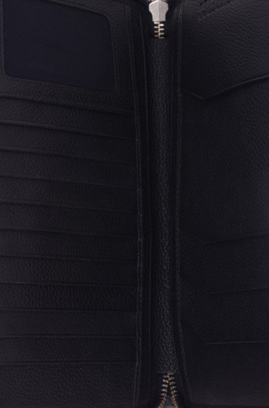 Sleek Black Calfskin Document Holder