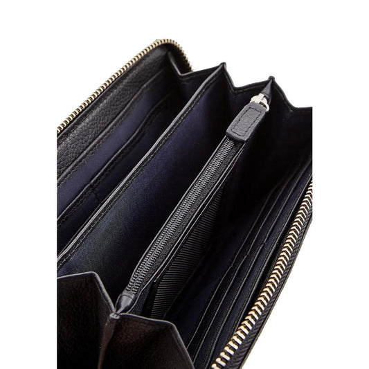 Sleek Black Leather Document Holder