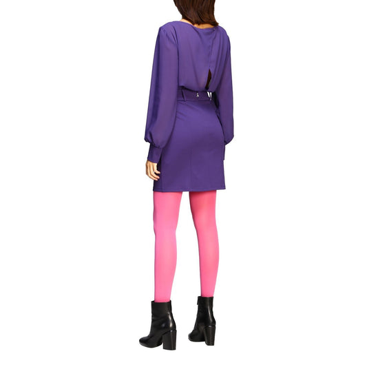 Elegant Purple Viscose Blend Dress