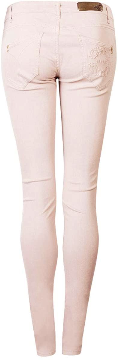 Beige Skinny Cotton Blend Trousers