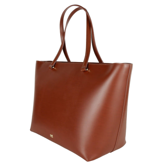 Chic Dark Brown Shopping Bag for Elite Tastes