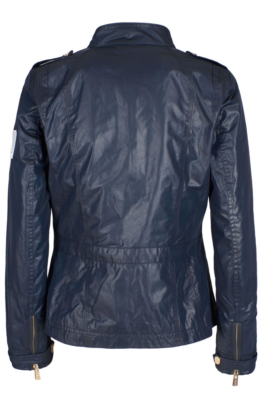 Chic Blue Biker Jacket for Women