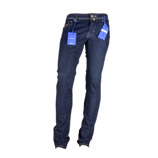 Nick Dark Denim Tailored Jeans with Handkerchief
