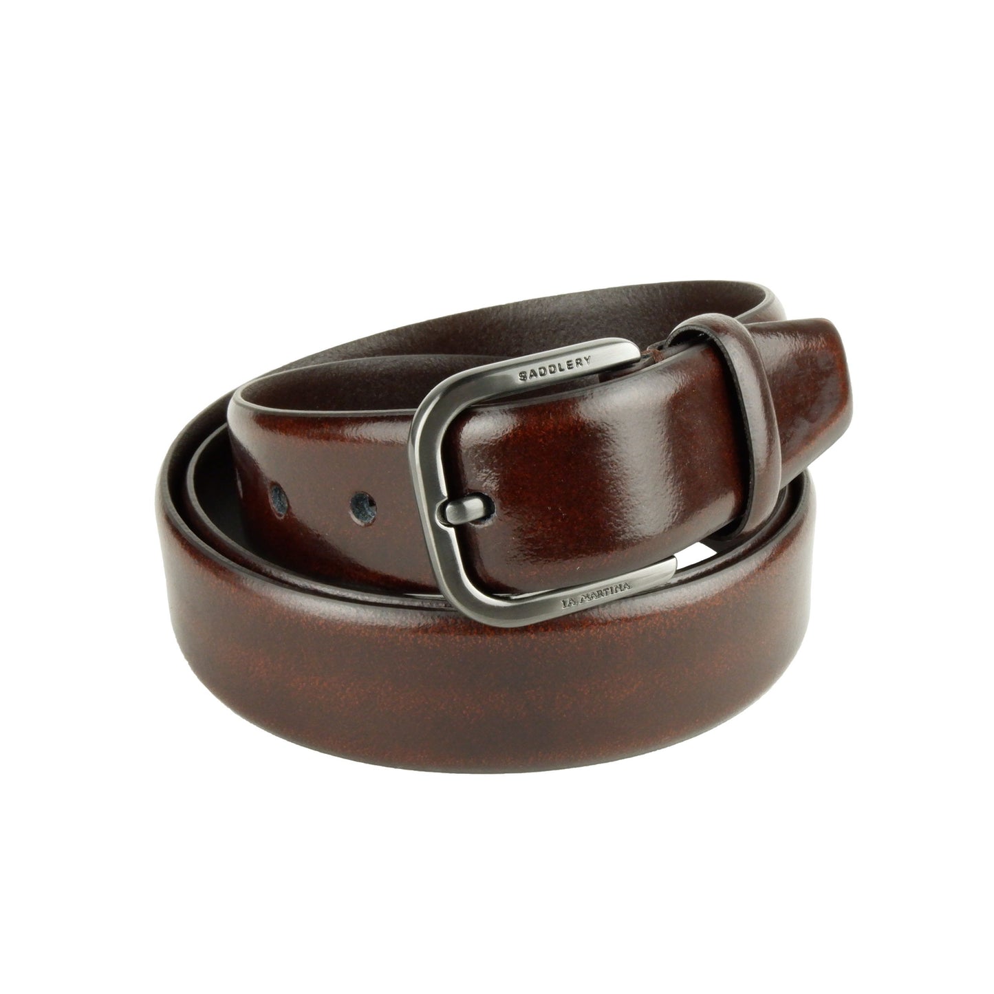 Elegant Dark Brown Leather Belt