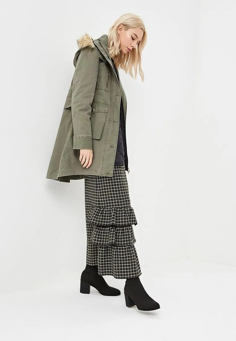 Chic Green Multipocket Women's Windbreaker