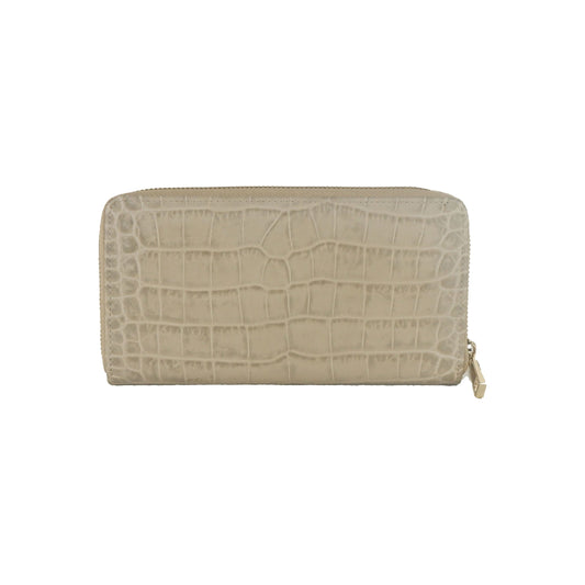 Safari Chic Long Wallet with Zip Detail