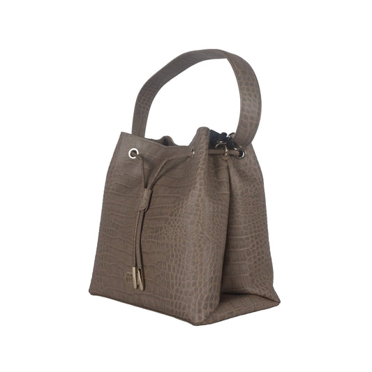 Elegant Dark Orange Leather Satchel