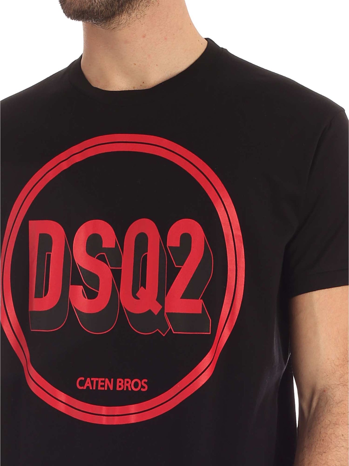 Sleek Cotton Crewneck Tee with Bold Logo