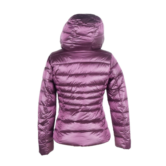 Chic Purple Hooded Down Jacket