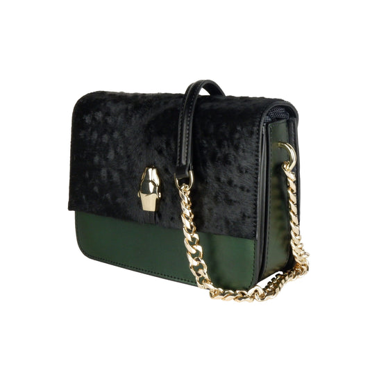 Chic Cavalli Class Calfskin Shoulder Bag