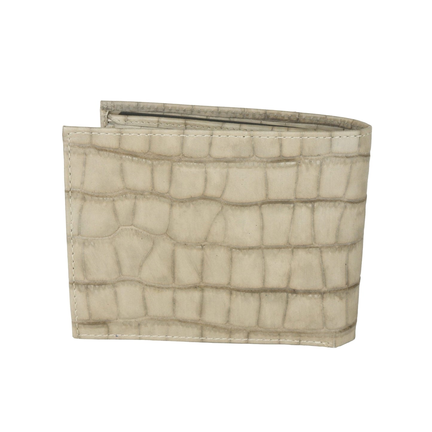 Python-Effect Calfskin Men's Wallet with Coin Purse