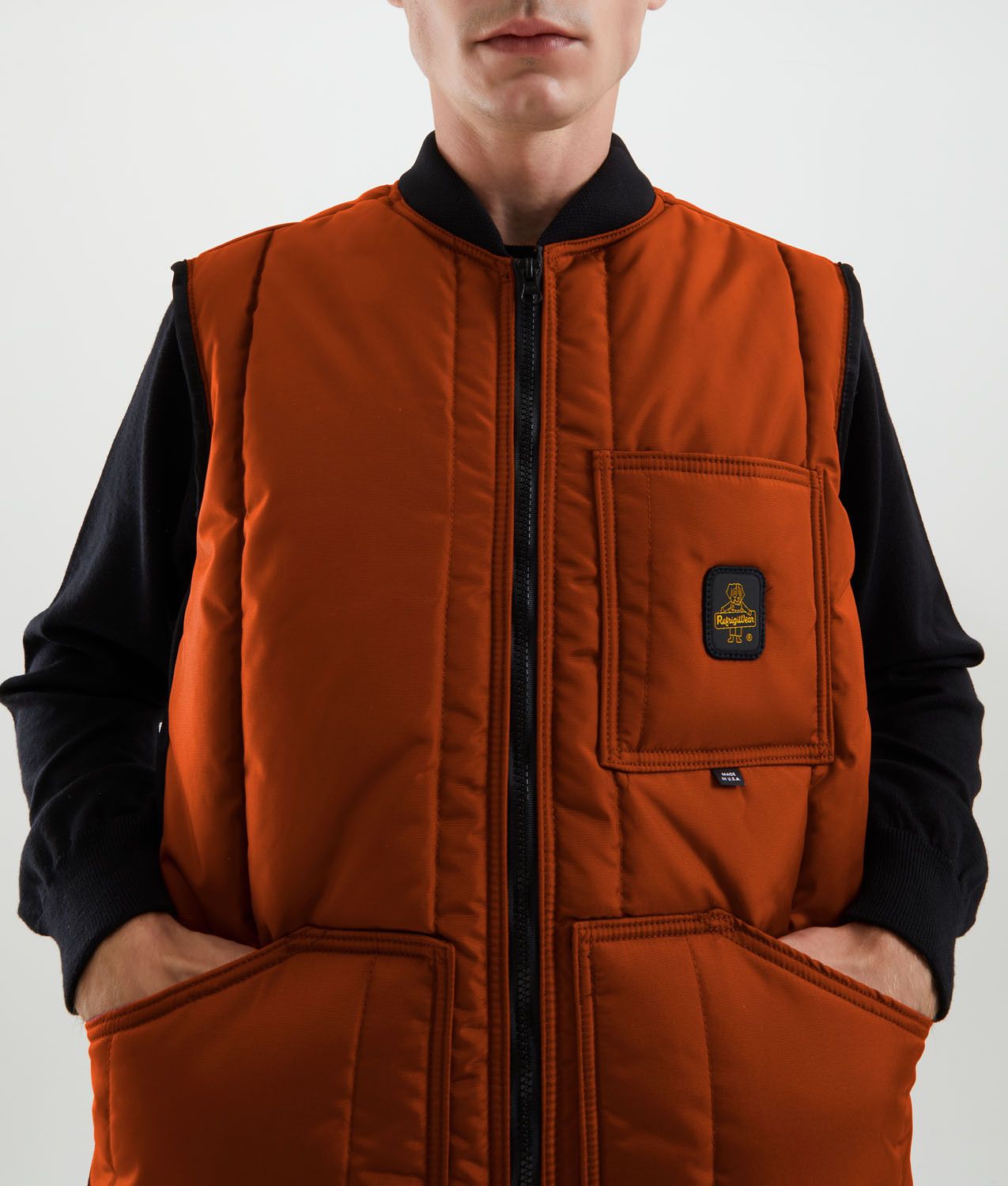 Vintage-Inspired High-Tech Orange Gilet