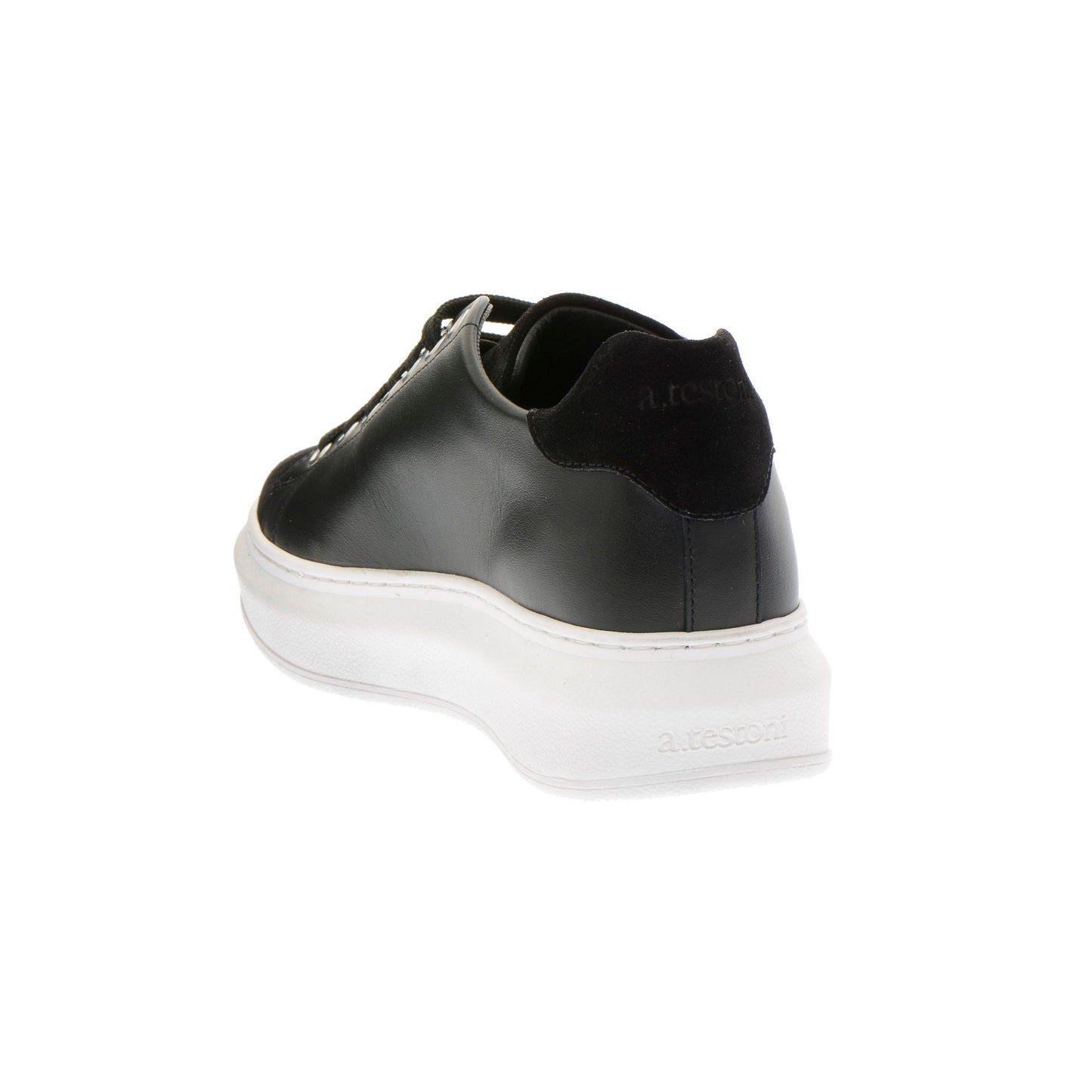 Elegant Black Leather Sneakers for Everyday Elegance
