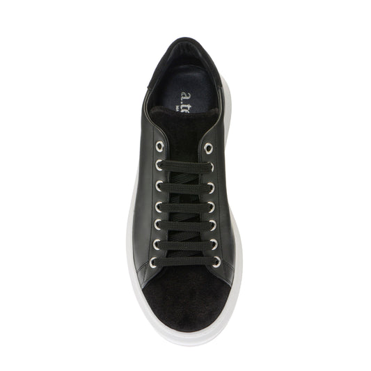 Elegant Black Leather Sneakers for Everyday Elegance