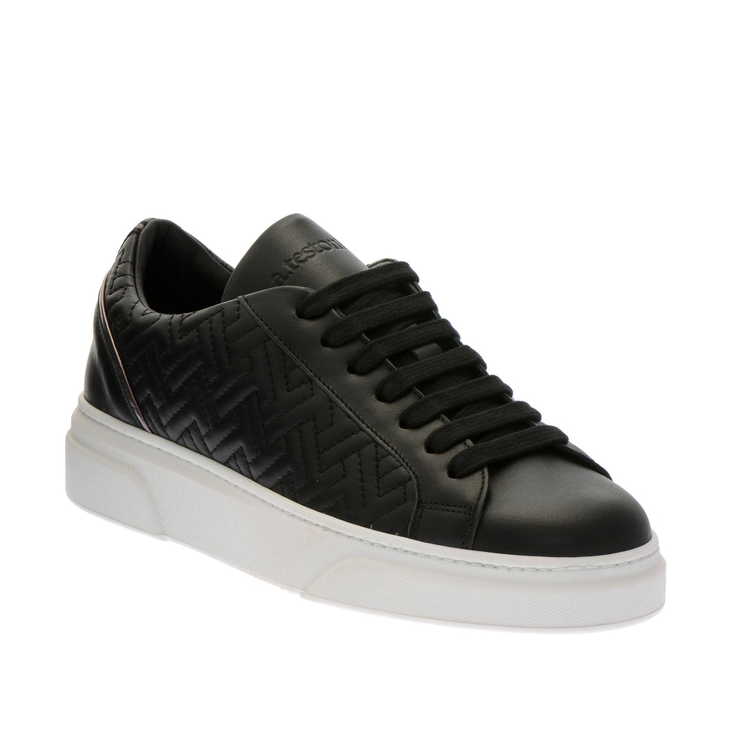 Elegant Black Leather Sneakers