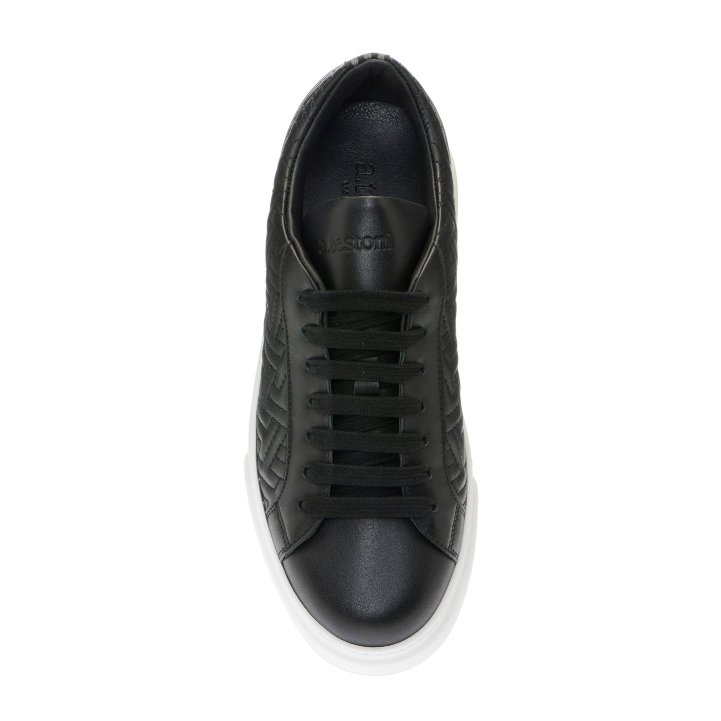Elegant Black Leather Sneakers